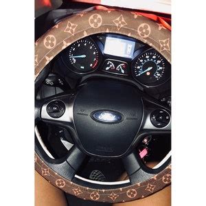 louis vuitton steering wheel cover black|lv car mats.